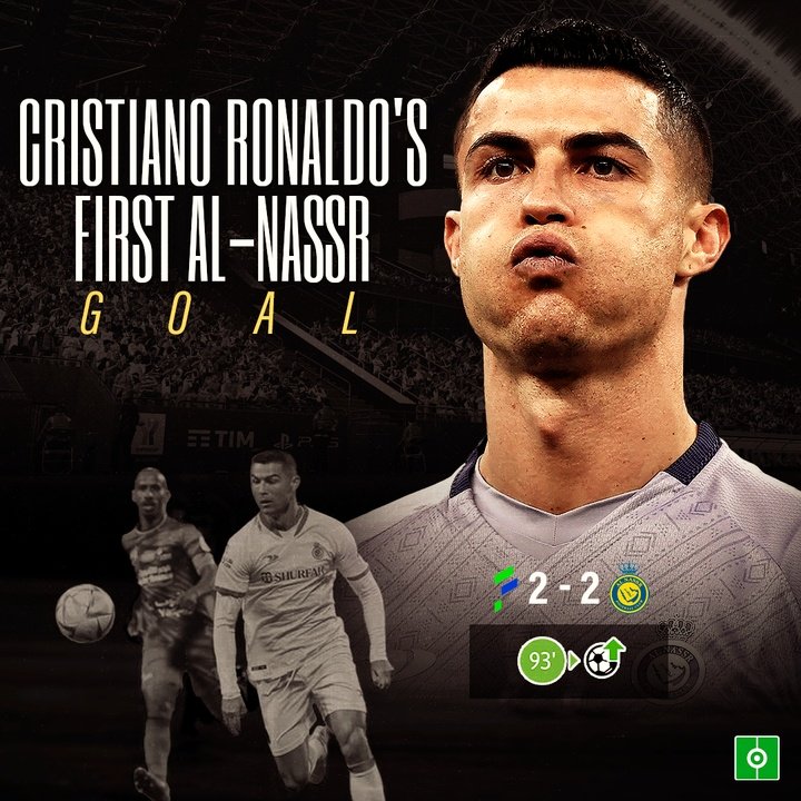 Cristiano Ronaldo's first Al-Nassr goal
