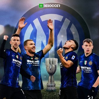 El Inter, ganador de la Supercoppa de Italia, 08/02/2022