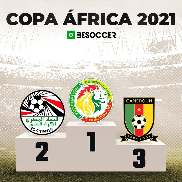 Podio Copa África (Gana Senegal)