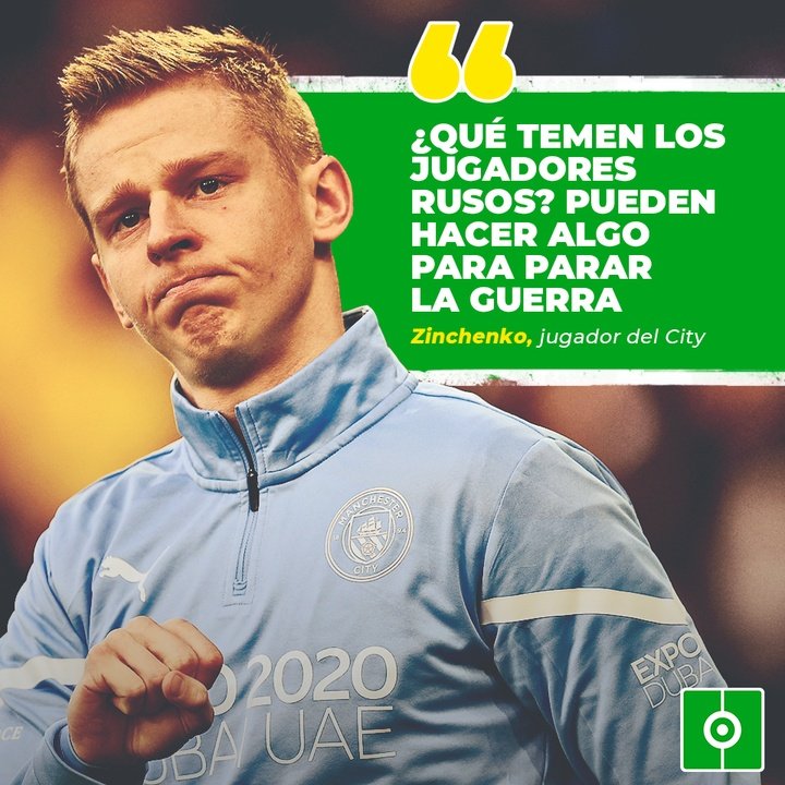 Zinchenko, sobre el silencio de los jugadores rusos