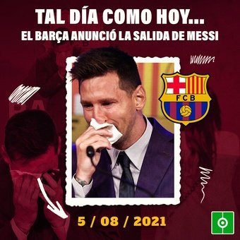 Tal dia como hoy el Barcelona despide a Messi, 05/08/2022