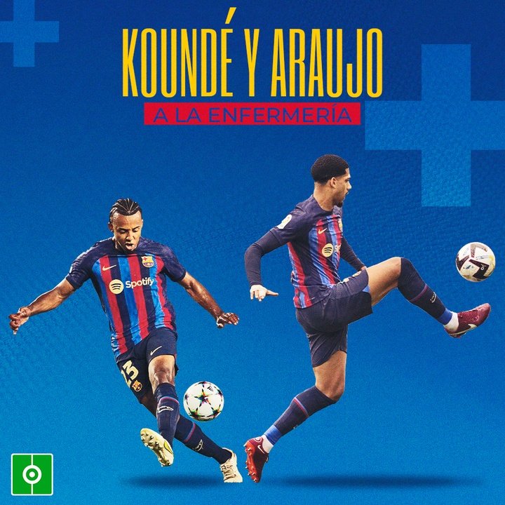 Koundé y Araujo, a la enfermería