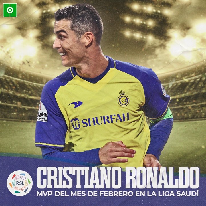Cristiano, MVP del mes de febrero en la Liga Saudí