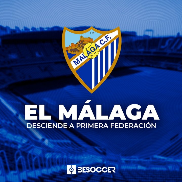 El Málaga desciende a Primera Federación