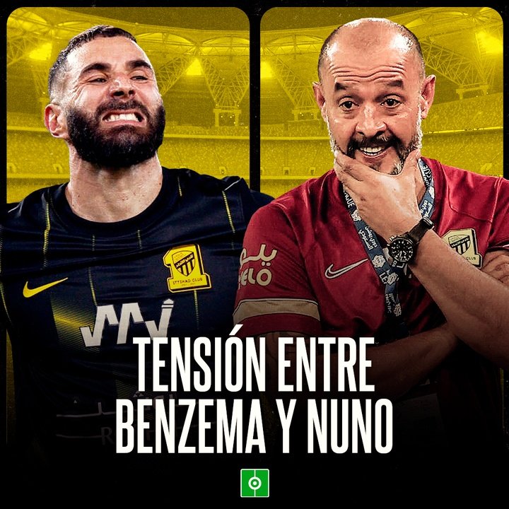 Tensión entre Benzema y Nuno
