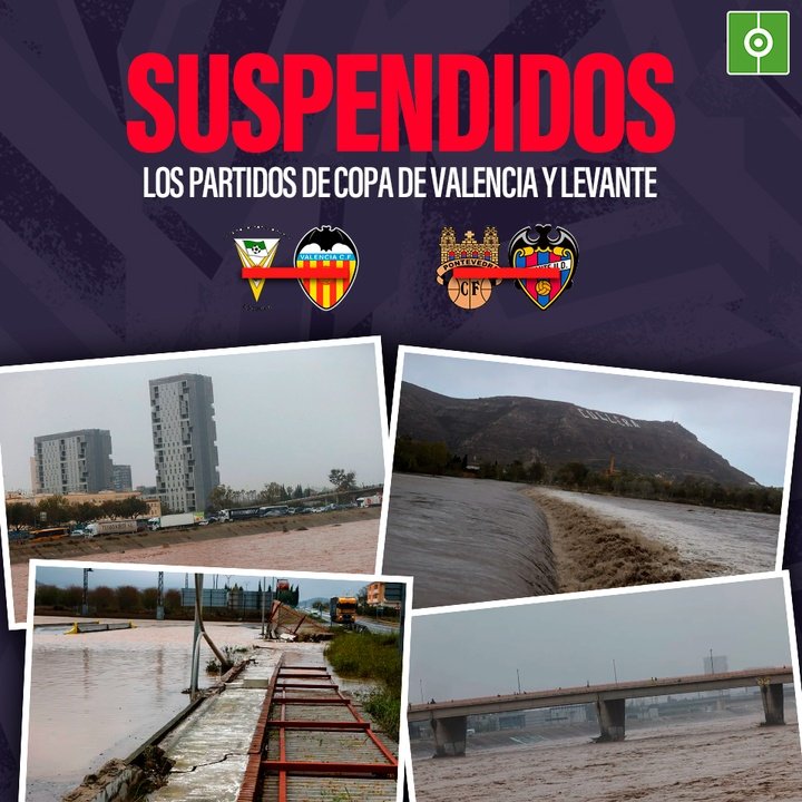Suspendidos partidos Copa Valencia Levante