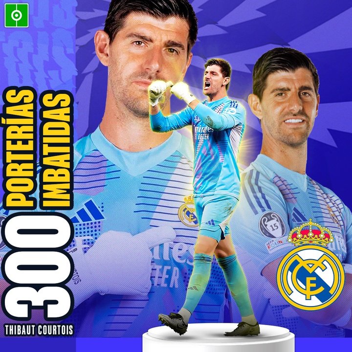 Courtois 300 porterías imbatidas