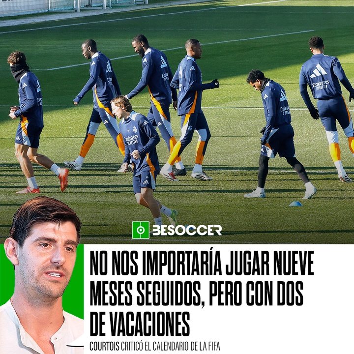 Courtois criticó el calendario de la FIFA