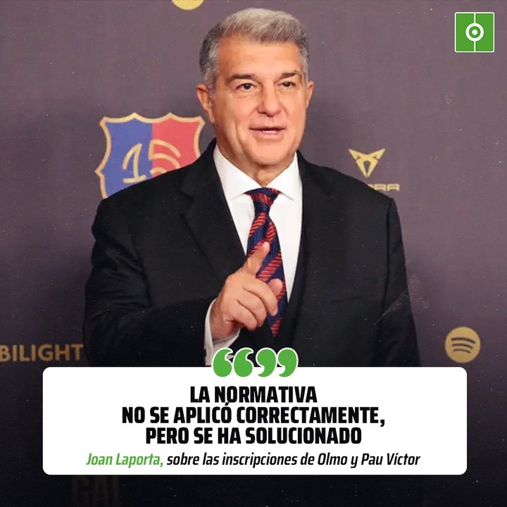 Palabras de Laporta sobre las inscripciones