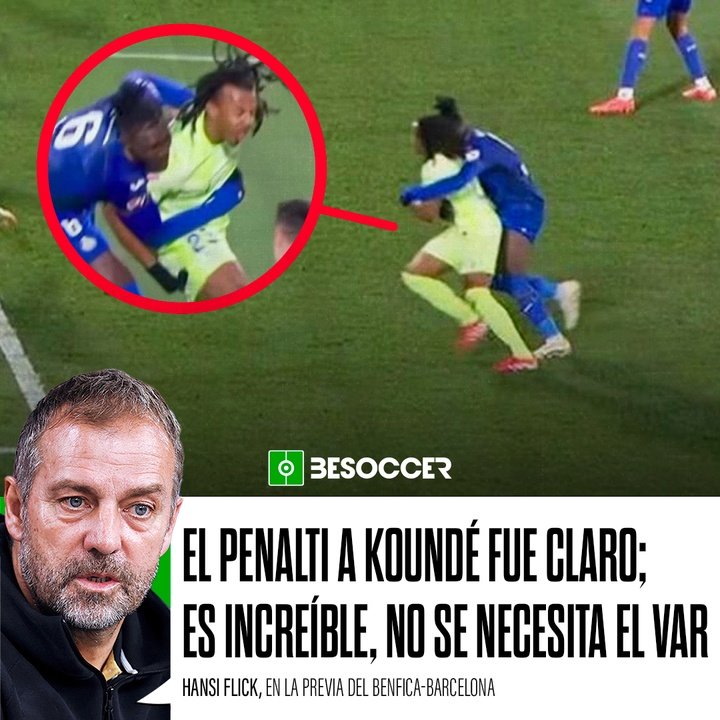 Hansi Flick, en la previa del Benfica-Barcelona