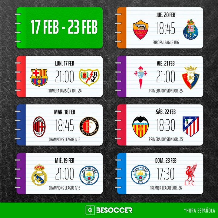 Partidos destacados de la semana