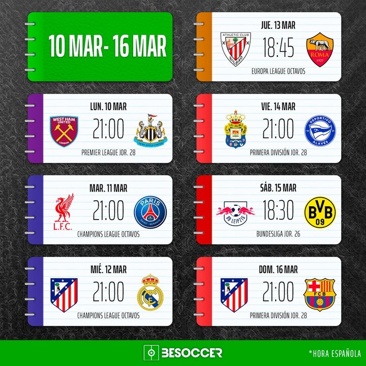 Partidos destacados de la semana