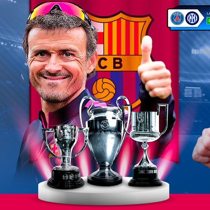 Luis Enrique, triplete