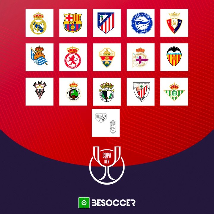 Clasificados Copa del Rey 18 diciembre