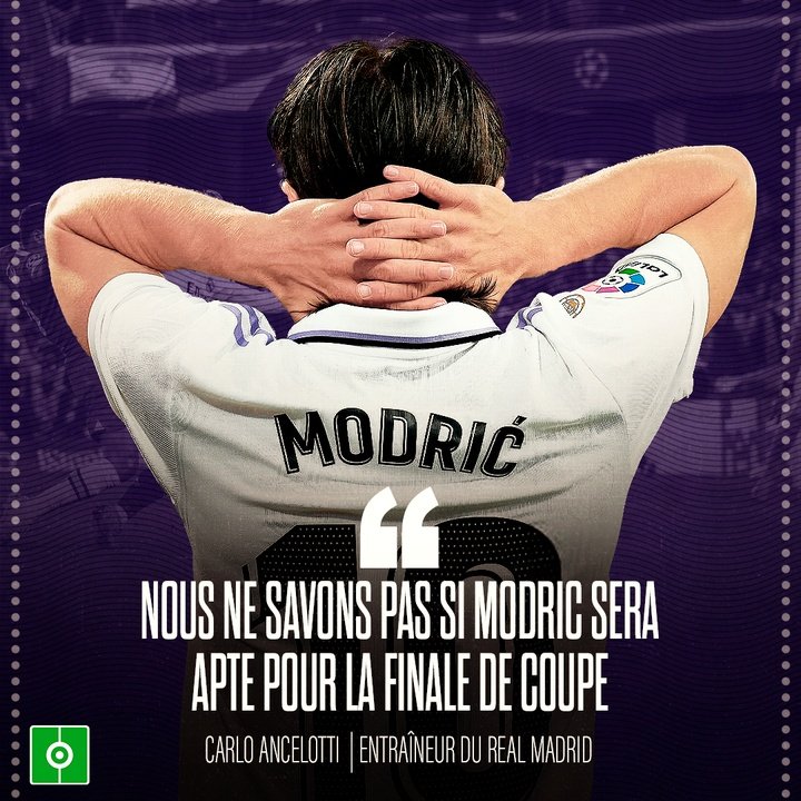 Ancelotti sur la blessure de Modric 