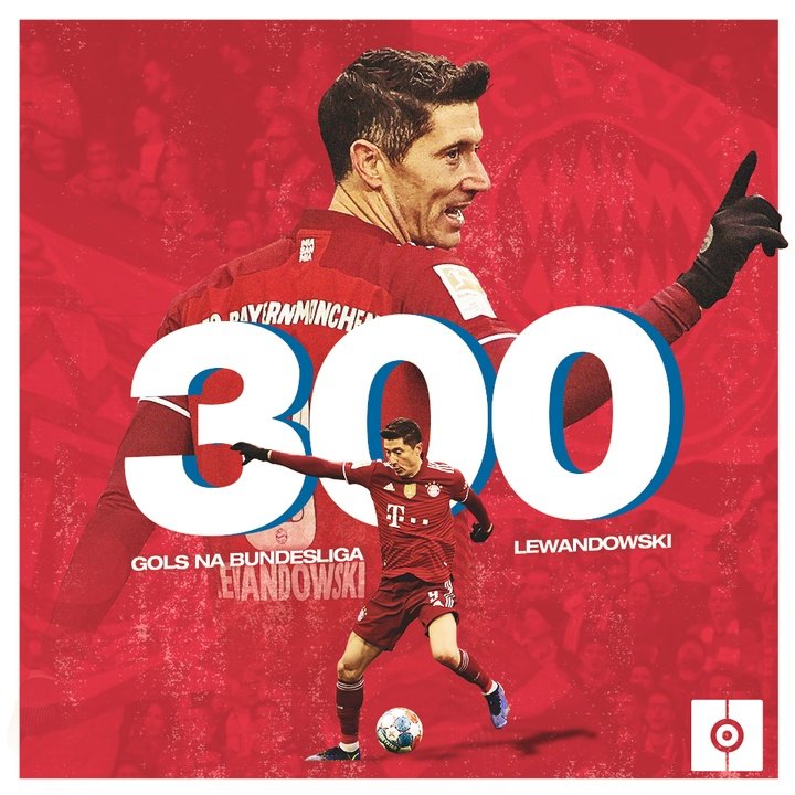 Lewandowski, 300 gols na Bundesliga