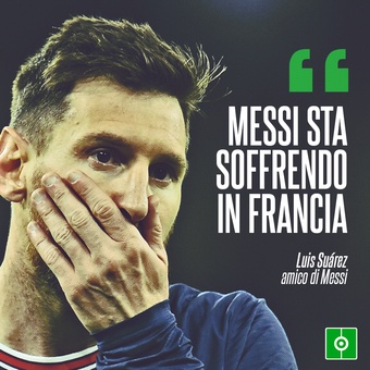 Suarez afferma che Messi soffre in Francia, 04/12/2021