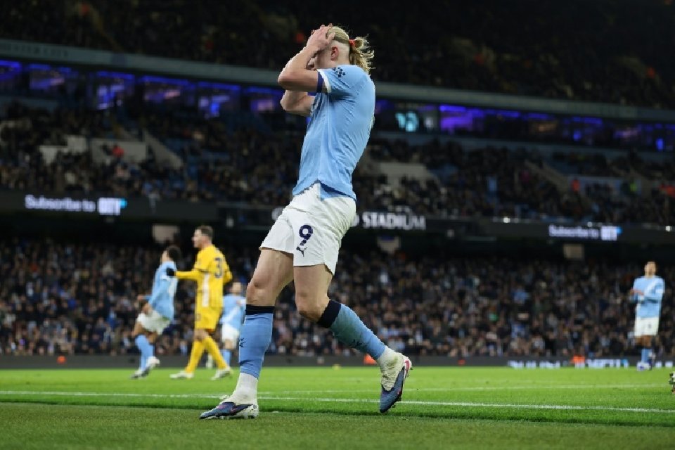 Un Haaland exhausto:  solo un gol (de penalti) en siete partidos