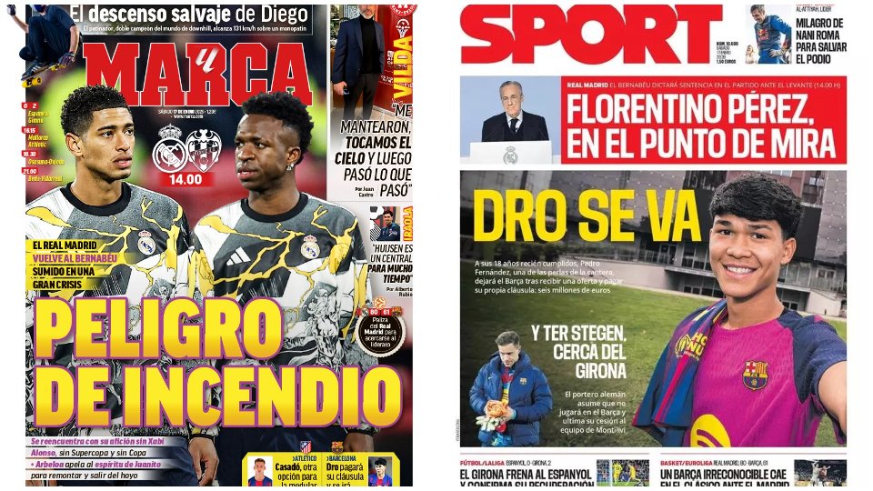 Portadas de la prensa deportiva del 17-01-26