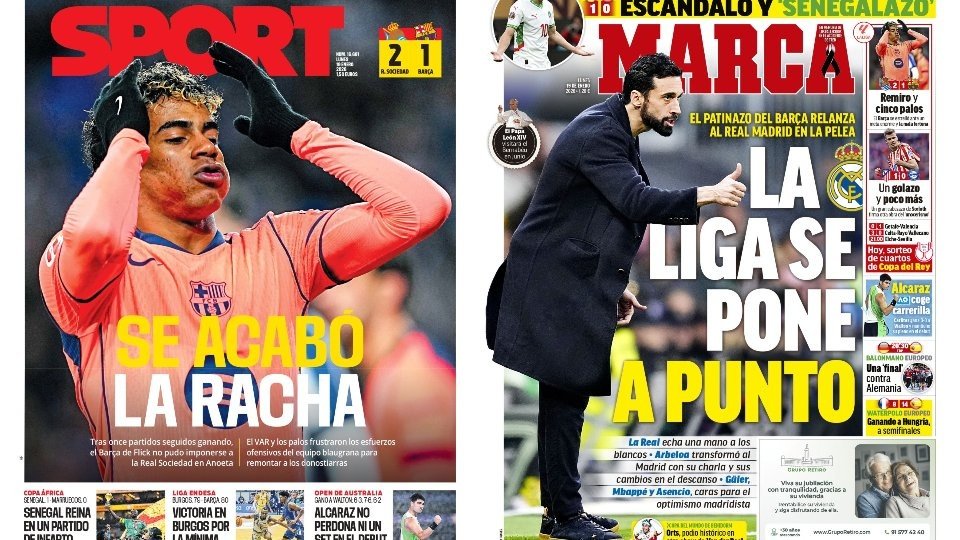 Portadas de la prensa deportiva del 19-01-26
