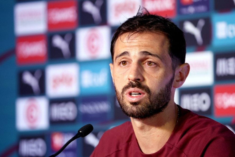 Portugal midfielder Bernardo Silva speaks to the media in Palm Beach Gardens GETTY IMAGES NORTH AMERICA/AFP Leonardo Fernandez