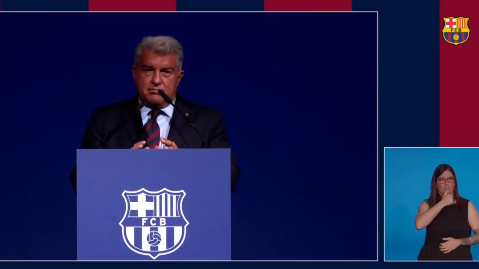 Laporta, en su investidura: Defenderemos al Barça contra todos