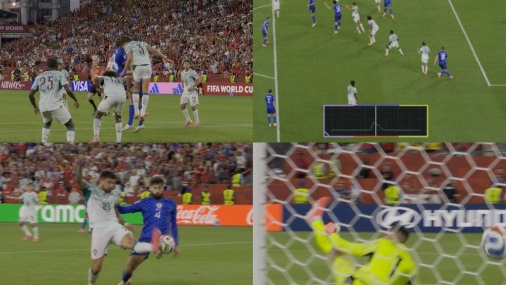 Croatia saw a crucial goal chalked off in a moment of intense controversy. Captures/DAZN