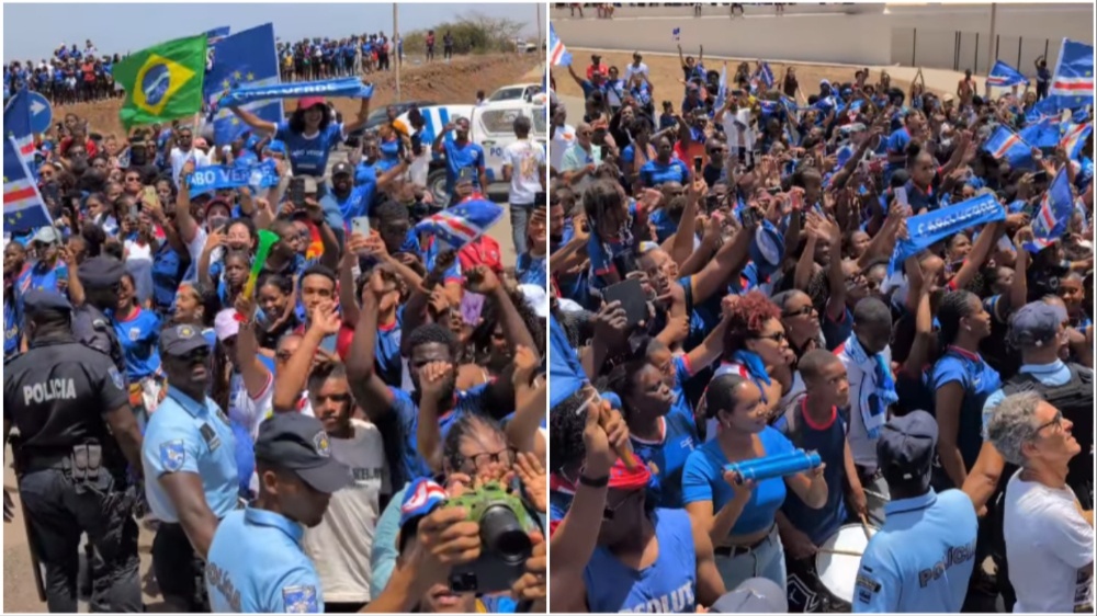 Locura en Cabo Verde: banderas al viento para recibir a los héroes del Mundial