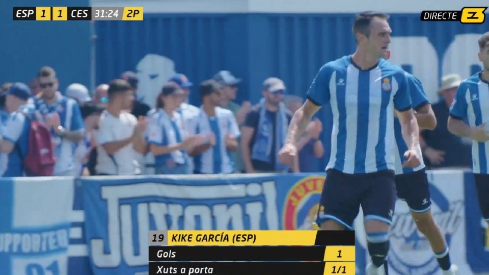 Kike García calienta en el empate ante el Sabadell