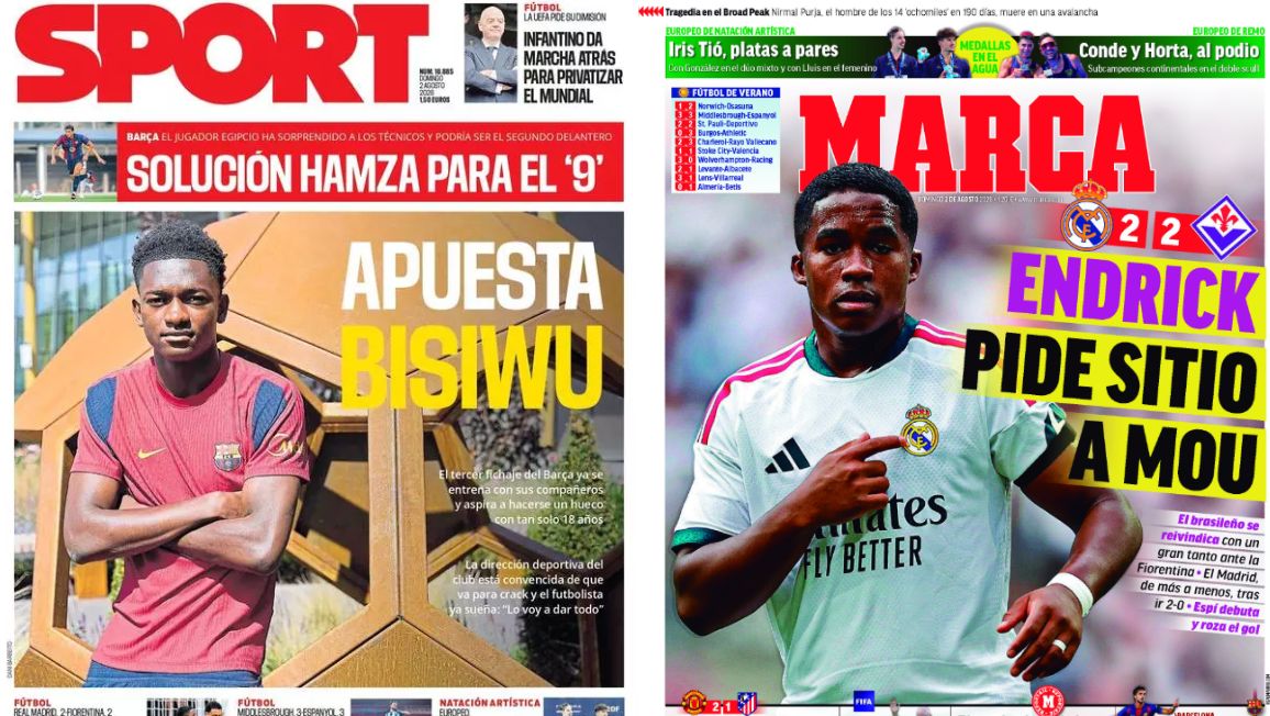 Portadas de la prensa deportiva del 02-08-26