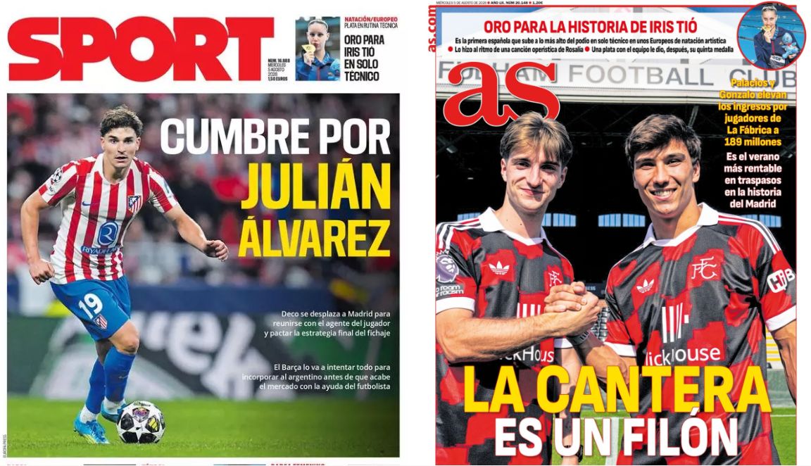 Portadas de la prensa deportiva del 05-08-26