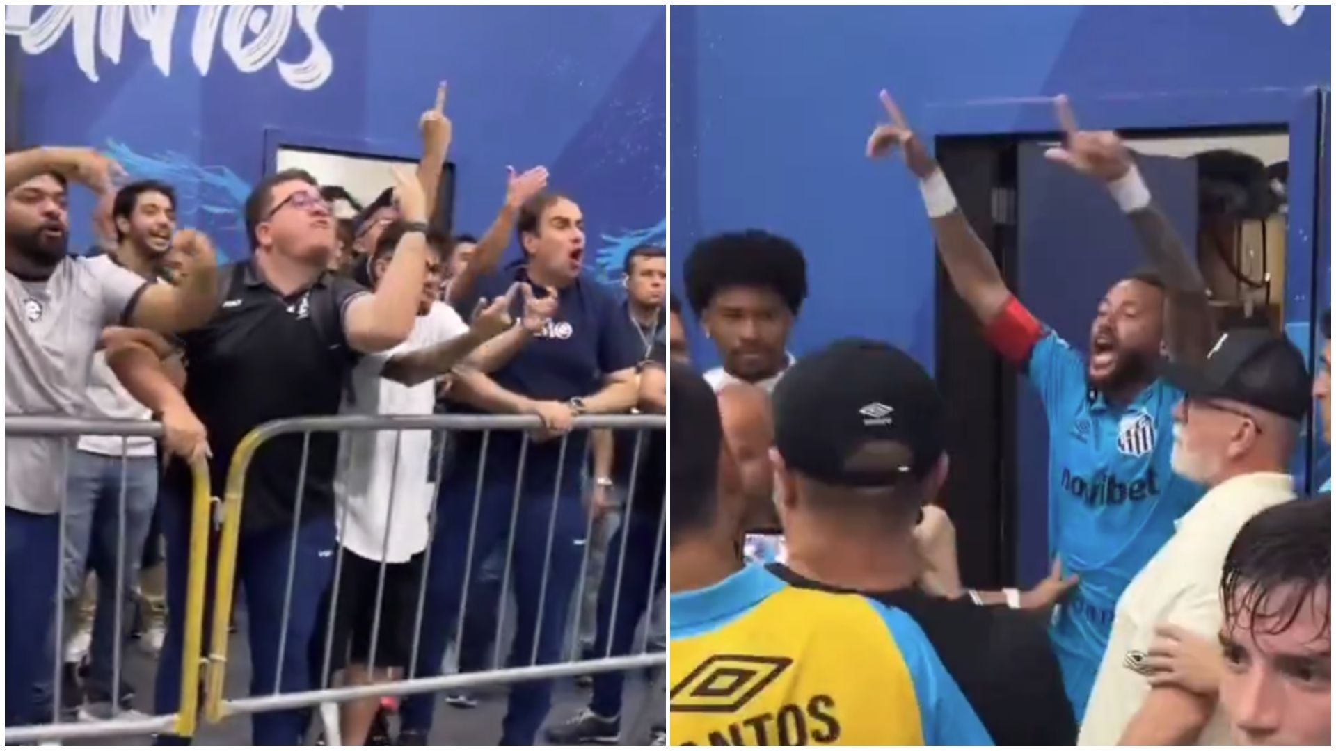 Neymar was involved in a heated exchange with Remo supporters after Santos booked their place in the Copa do Brasil quarter-finals.