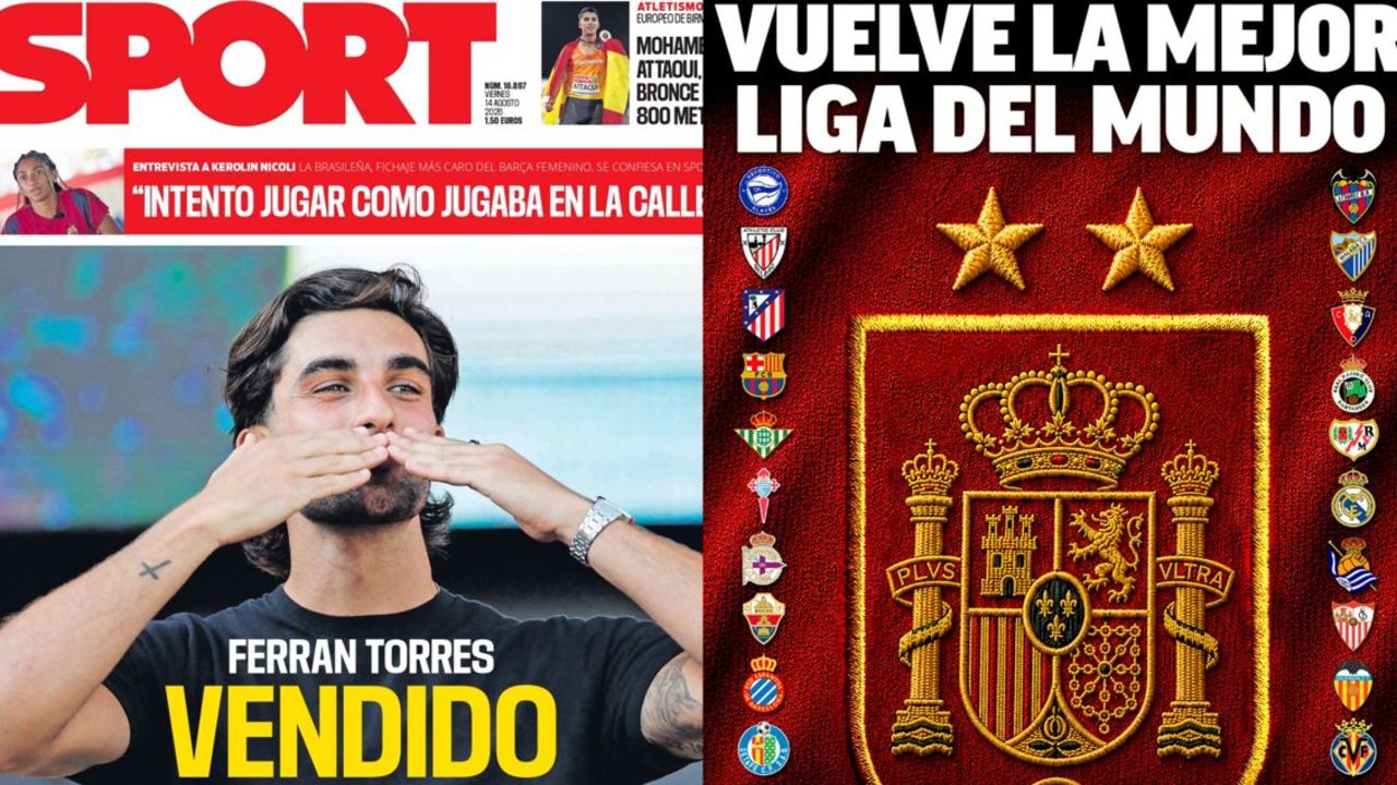 Portadas de la prensa deportiva del 14-08-26