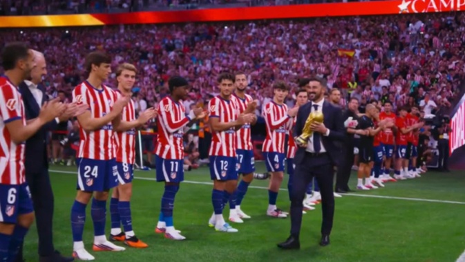 Homenaje al Mundial de España en la previa del Atleti-Málaga
