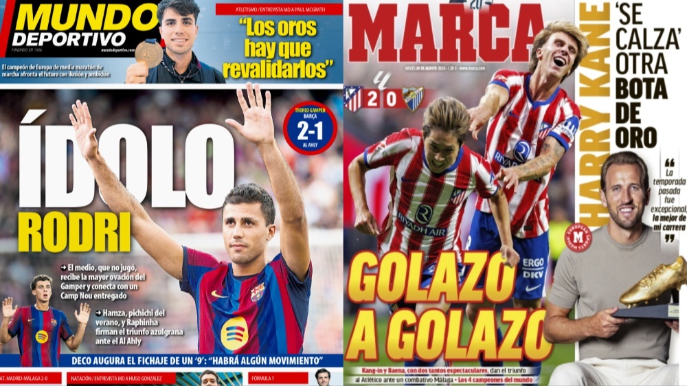 Portadas de la prensa deportiva del 20-08-26