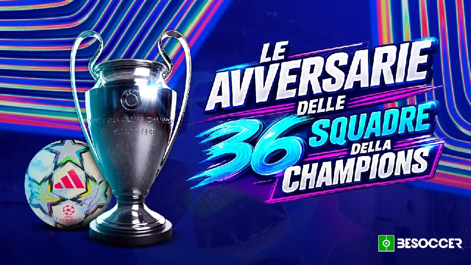 Le avversarie delle 36 squadre della Champions League 2026-27