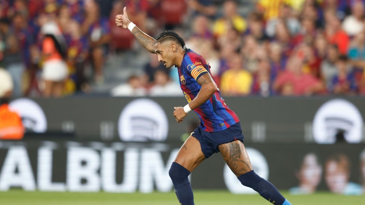 Raphinha sets sights on second spot behind Messi in Barcelona scoring charts