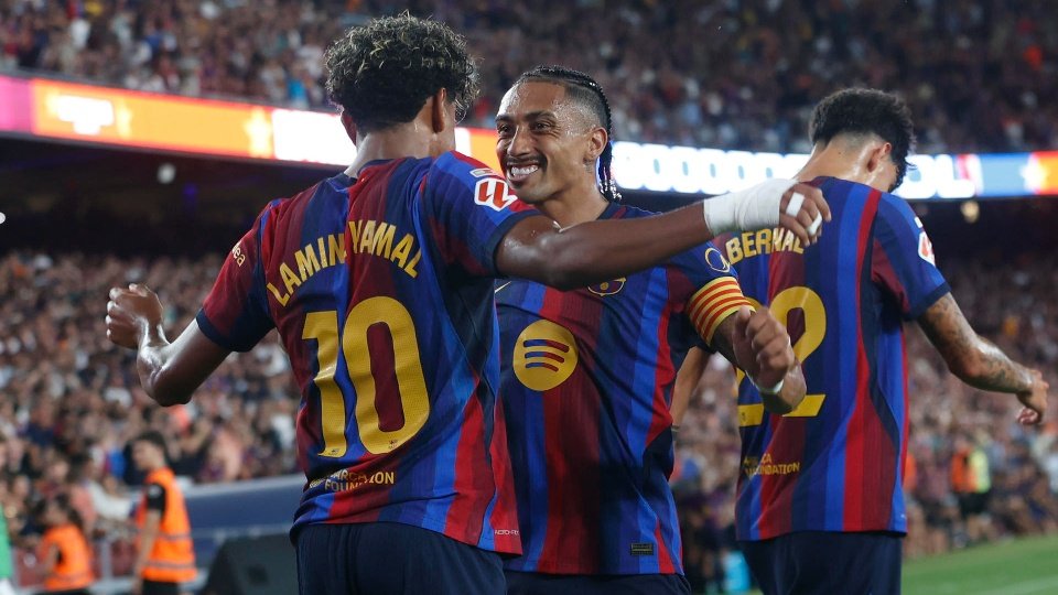 Barça 5-2 Rayo : doublés de Raphinha et Yamal dans un large succès à domicile