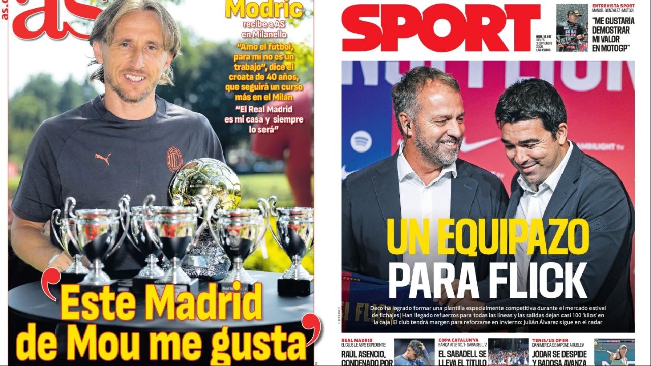 Portadas de la prensa deportiva del 03-09-26