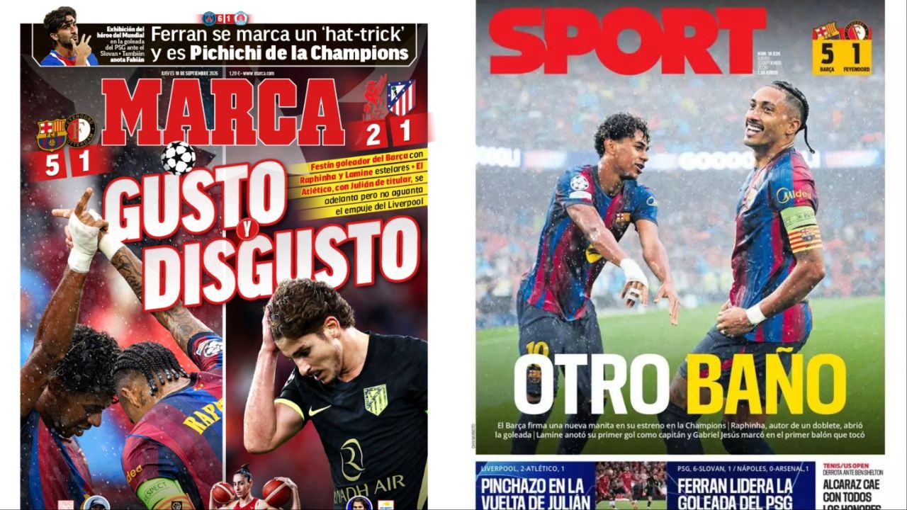 Portadas de la prensa deportiva del 10-09-26
