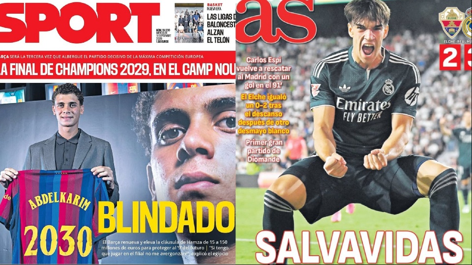 Portadas de la prensa deportiva del 16-09-26