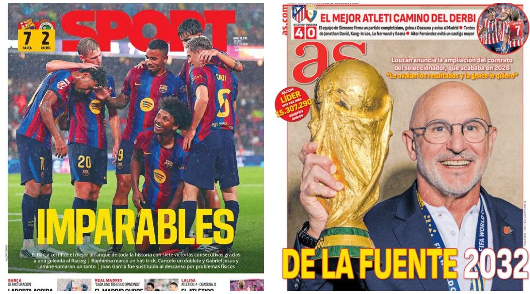 Portadas de la prensa deportiva del 17-09-26