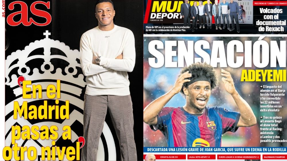 Portadas de la prensa deportiva del 18-09-26