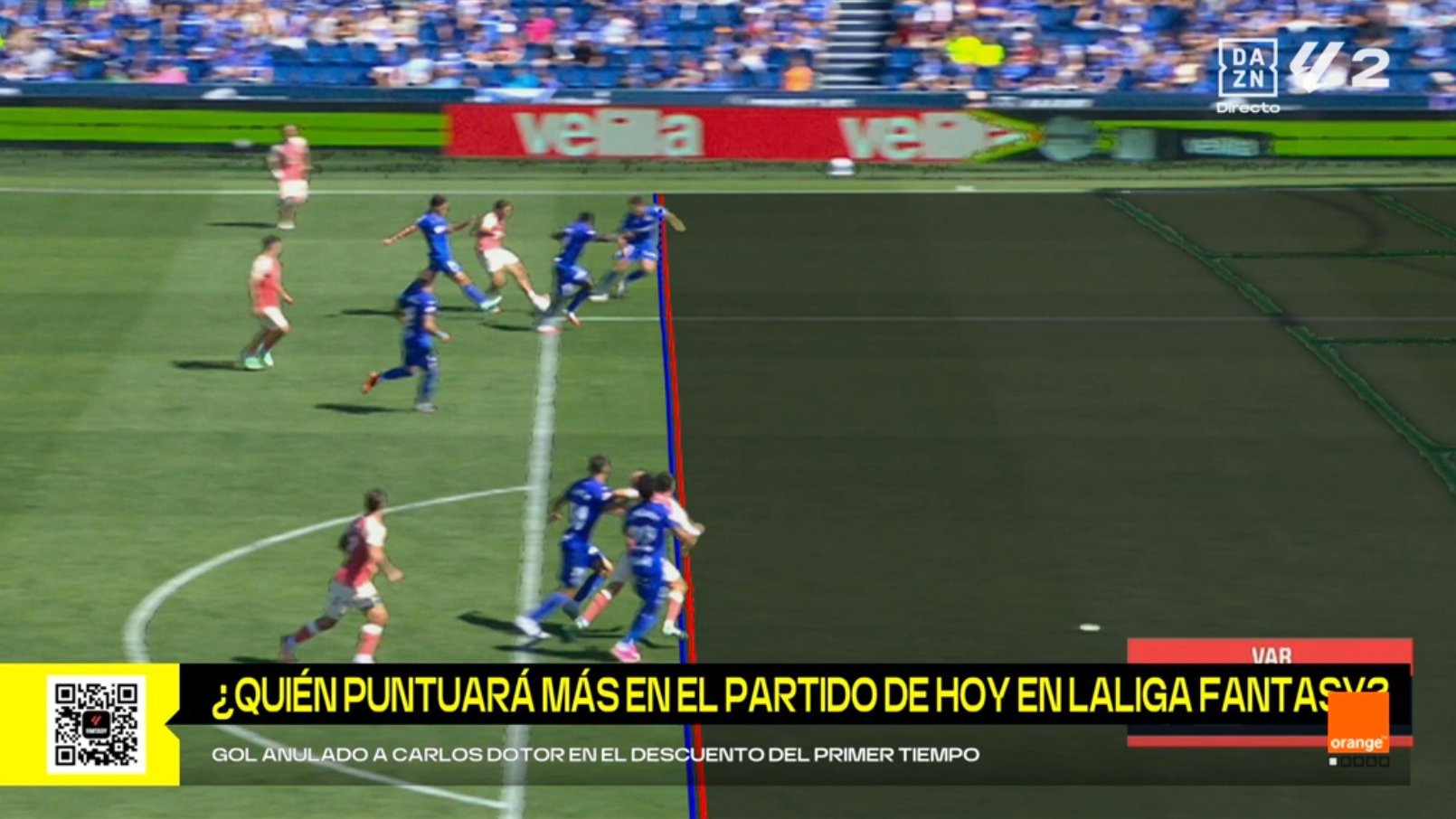 El sistema semiautomático falló en el gol anulado al Málaga en Getafe