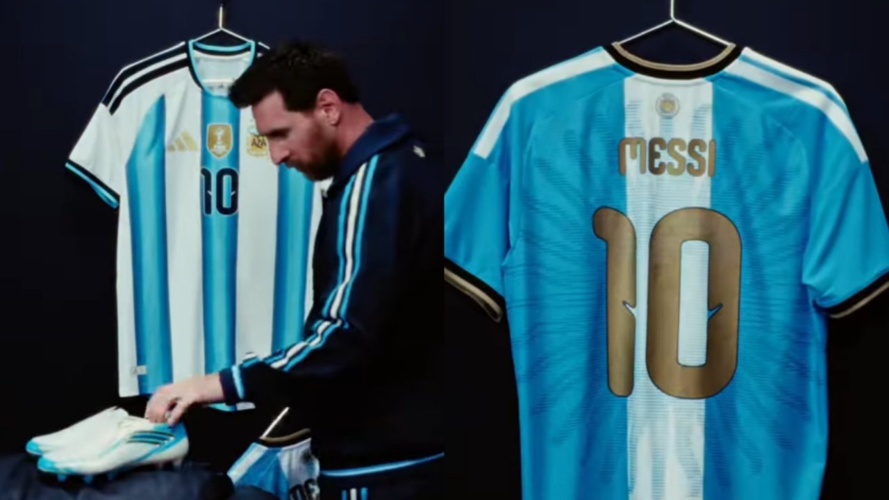 Messi unveils special shirt for final Argentina match