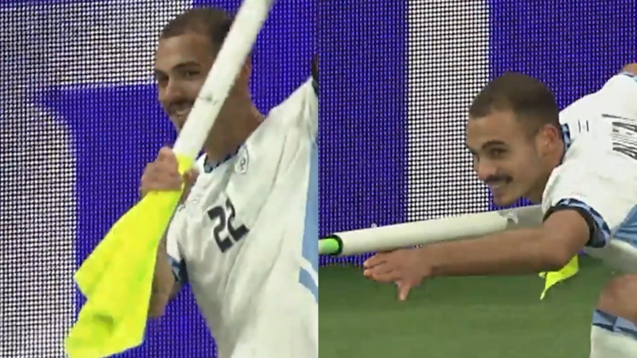 Sayed Abu Farchi fue expulsado durante el Austria-Israel por una celebración polémica con el banderín de córner. Muchos lo interpretaron como que simulaba un disparo, pero para otros era simplemente un lanzamiento en el billar.