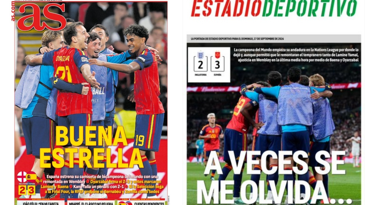 Portadas de la prensa deportiva del 26-09-26