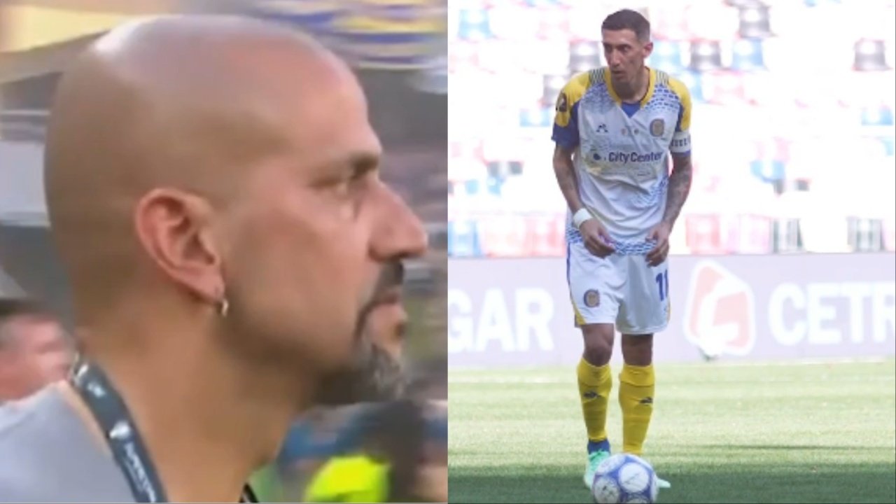 Di María corona a Rosario Central entre las quejas de Verón: "Toda tuya, ladrón"