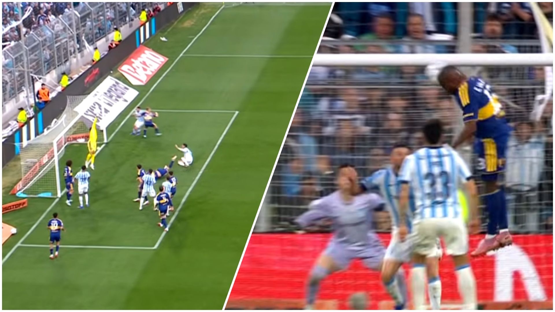 Un Racing-Boca para la historia: gol olímpico y del 2-0 al 2-3 con 'hat trick' de Valencia