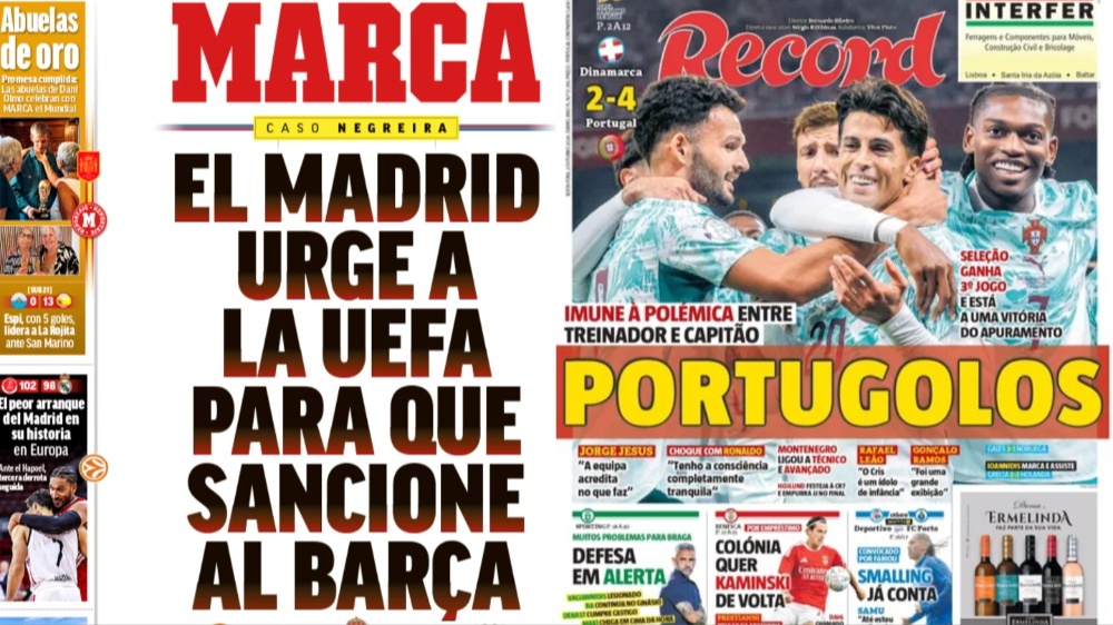 Portadas de la prensa deportiva del 02-10-2026